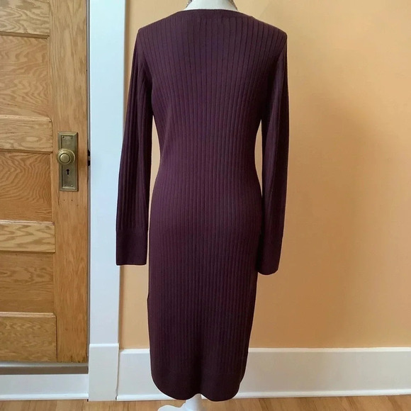 UNIQLO JIL SANDER Maroon Wool Sweater Dress Size M - Picture 4 of 16